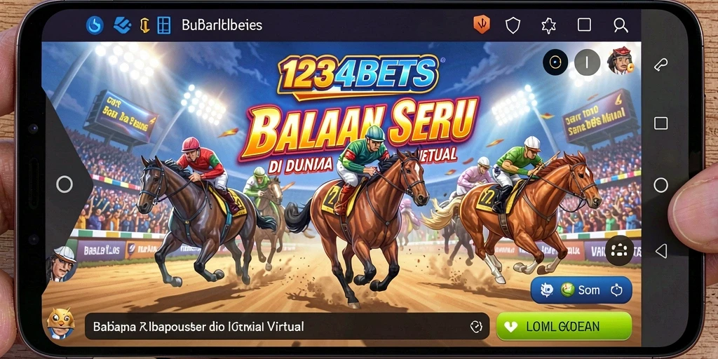 Tampilan gameplay balapan yang mendebarkan di 1234BETS.