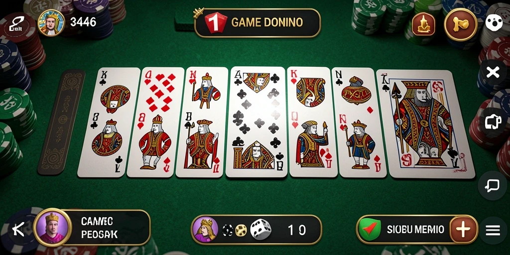 Screenshot gameplay seru dari game Domino 3446.