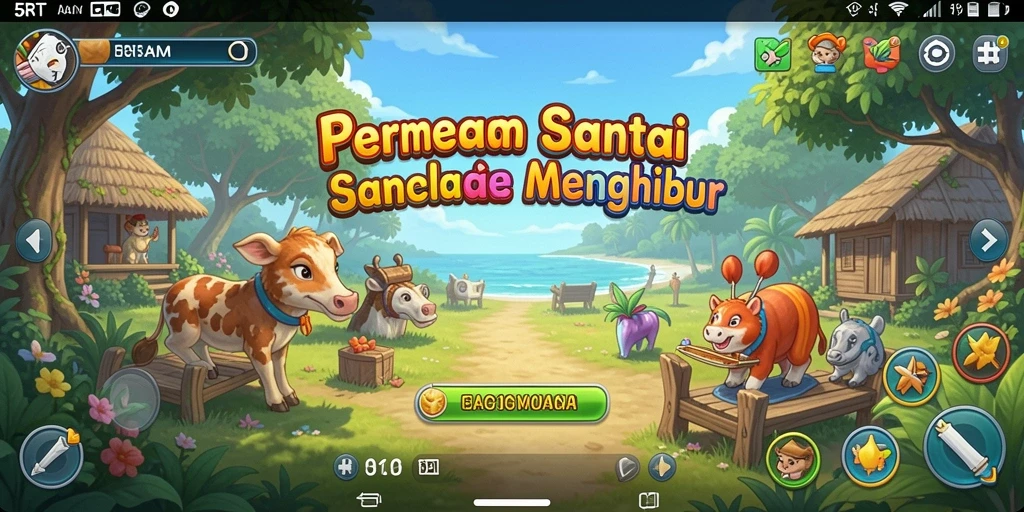Tangkapan layar gameplay 5RT yang mengasyikkan dan penuh warna.