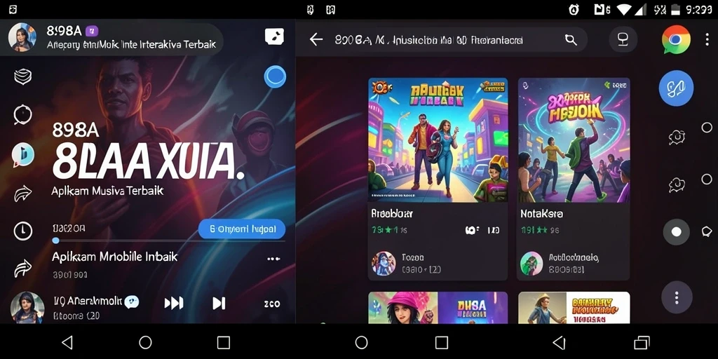 Tampilan gameplay interaktif aplikasi musik 898A yang menarik.