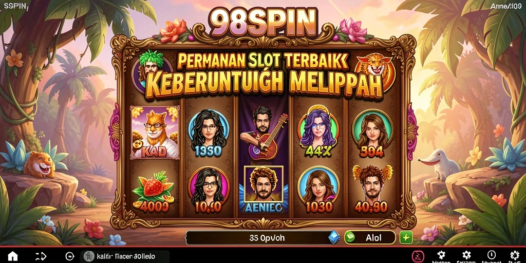 Screenshot utama 98SPIN menampilkan gameplay Slot yang seru.