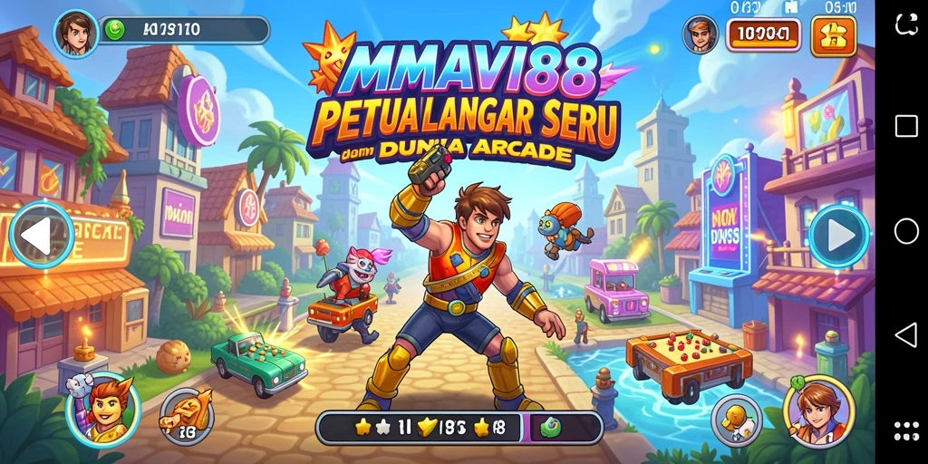 Tangkapan layar utama AMAVI88 menampilkan gameplay seru dengan warna-warni.