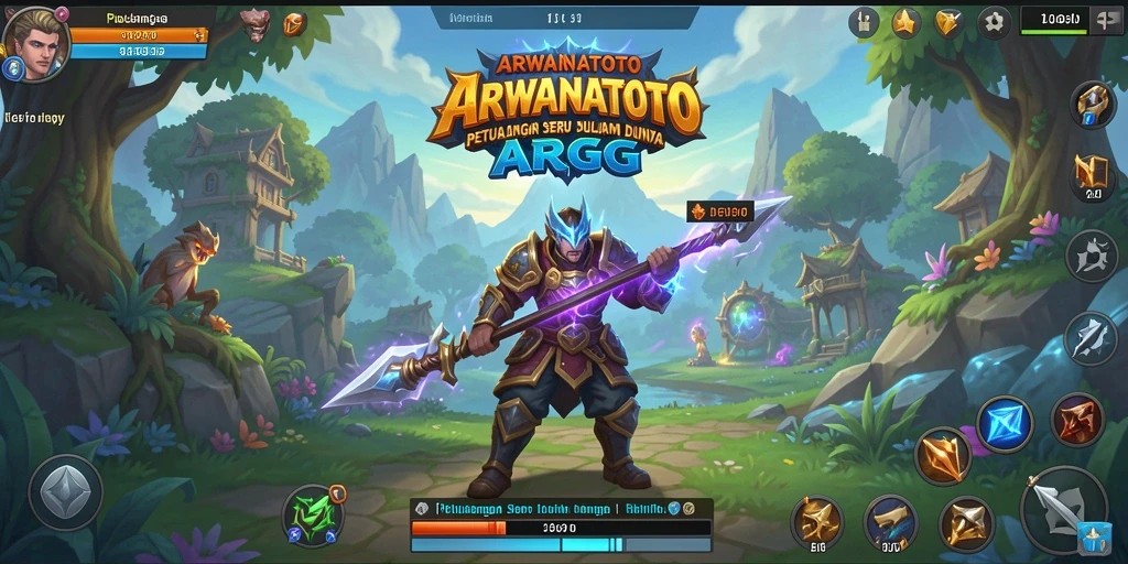 Gameplay seru dalam ARWANATOTO dengan pertarungan mendebarkan.
