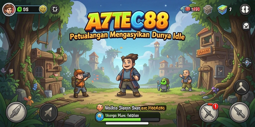 Screenshot AZTEC88 menampilkan gameplay Idle yang menarik dan interaktif.