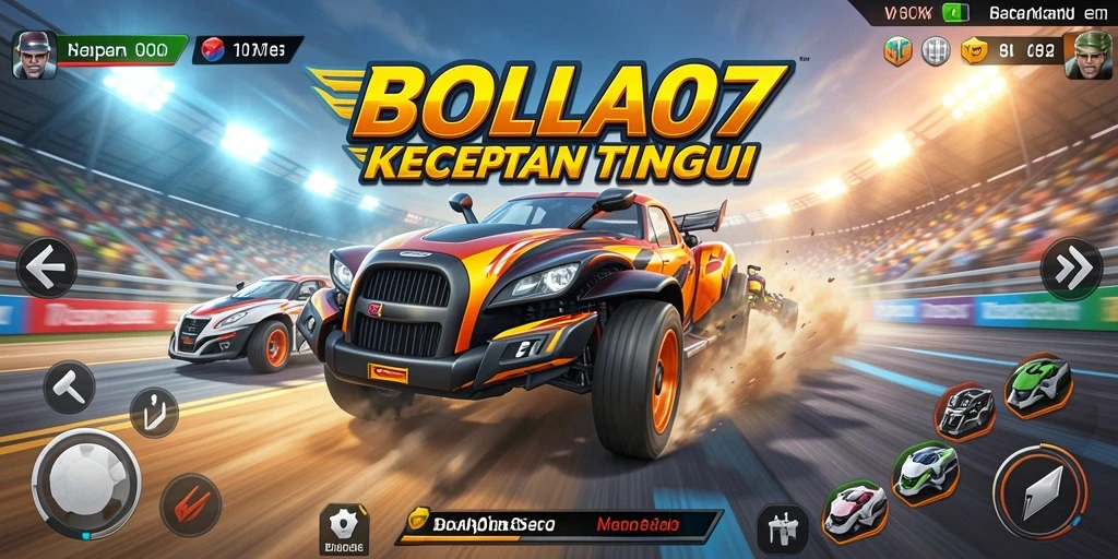 Gameplay BOLA07 yang menegangkan dengan balapan cepat.