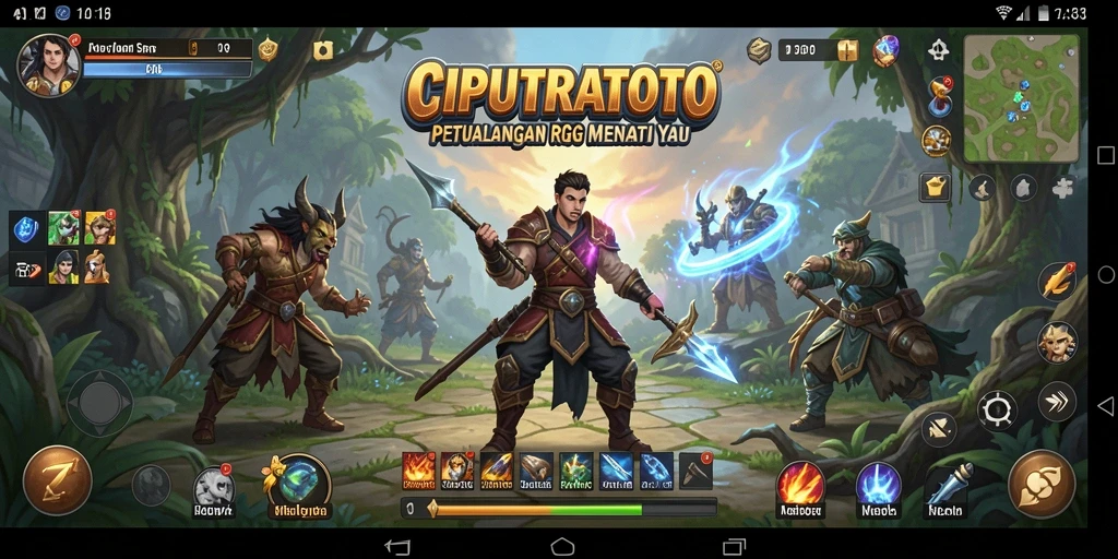 Screenshot gameplay <strong>CIPUTRATOTO</strong> menunjukkan karakter beraksi di dunia fantasi.
