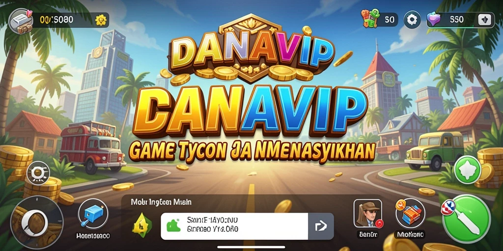 Gameplay menarik dari DANAVIP yang menantang pemain mengelola usaha.