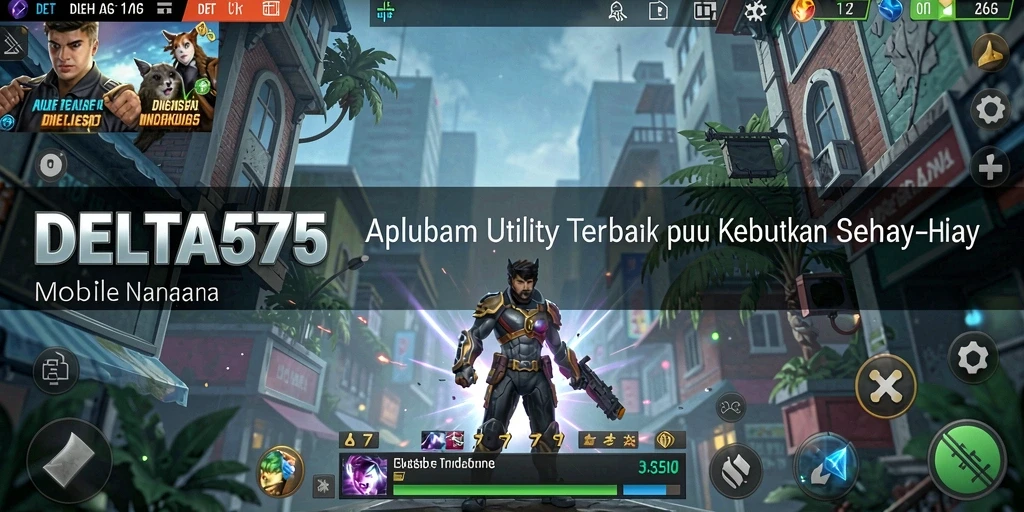 Tampilan antarmuka aplikasi DELTA575 yang simple dan fungsional.