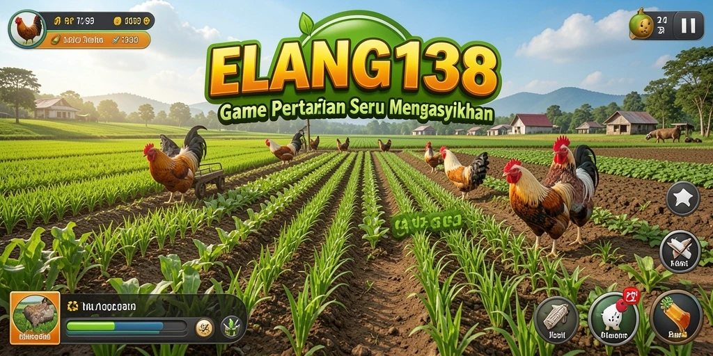 Screenshot utama ELANG138 menampilkan gameplay pertanian yang menarik dan seru.