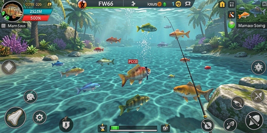 Tangkapan ikan terbesar dalam FW66, penuh warna dan detail.