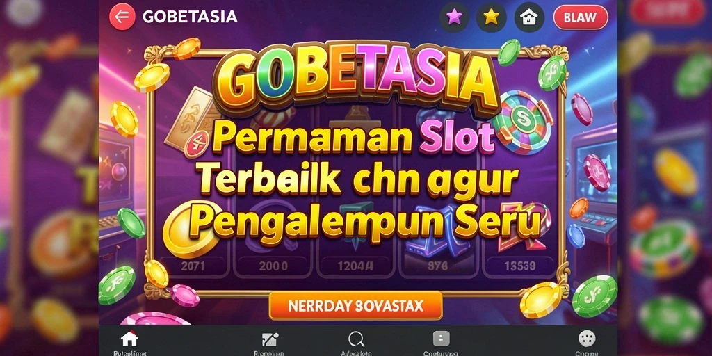 Tampilan gameplay seru dari GOBETASIA dengan berbagai tema slot.