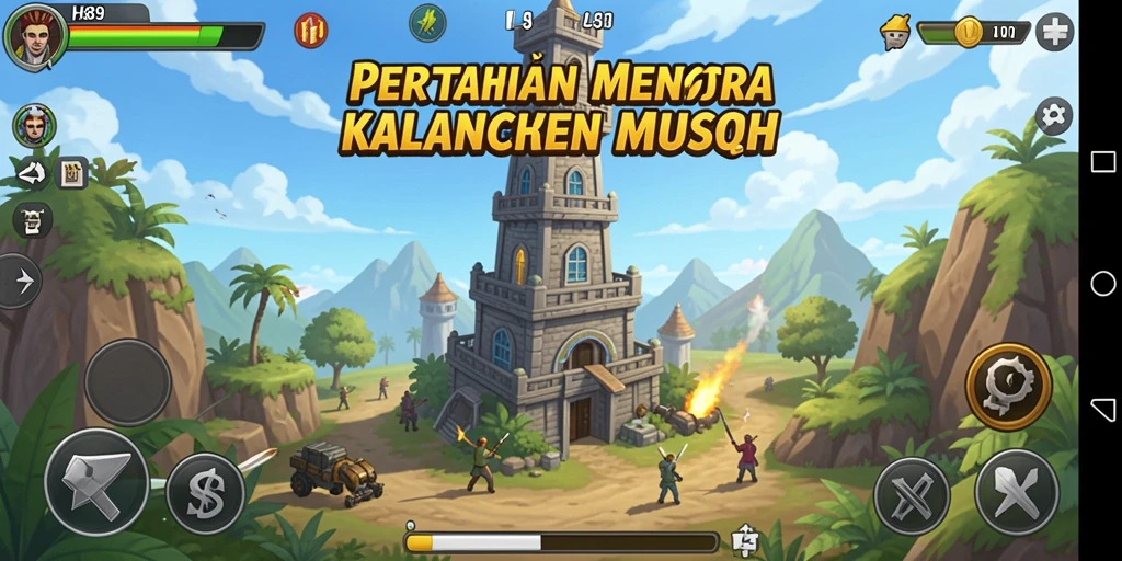 Gameplay seru H89 dengan strategi menara dan serangan musuh.