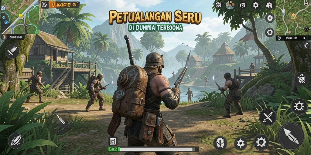 Tampilan gameplay KAKRP yang menakjubkan dalam dunia terbuka.