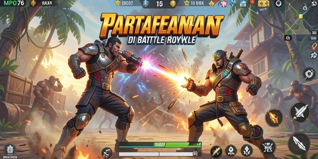 Tampilan utama game MPO76 dengan aksi Battle Royale menegangkan.