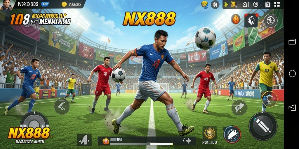 Gameplay NX888 yang seru dan mendebarkan di arena olahraga.