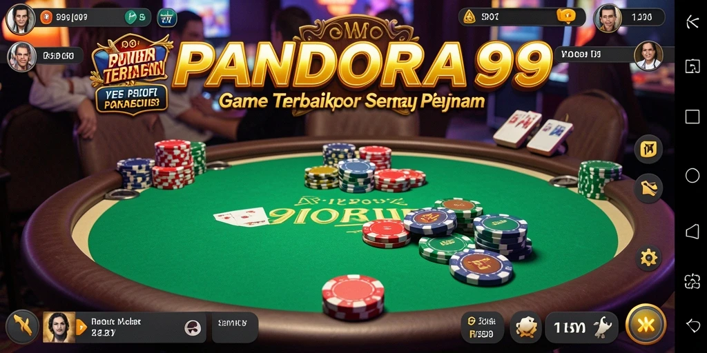 Screenshot gameplay PANDORA99 menampilkan momen-momen mendebarkan dalam permainan Poker.