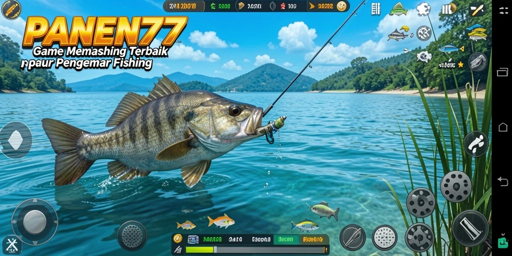 Tampilan gameplay PANEN77 dengan aksi memancing yang seru.