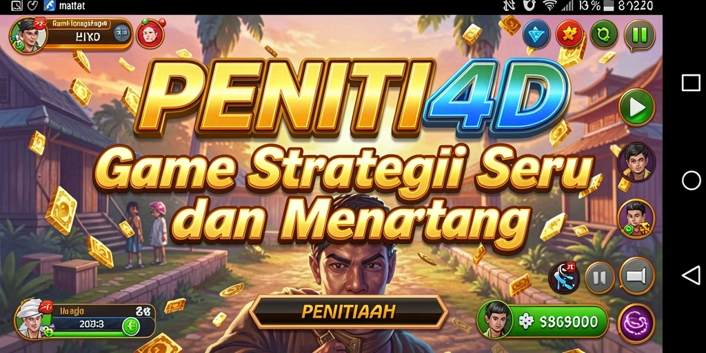 Tampilan gameplay seru dan strategi menarik di PENITI4D.