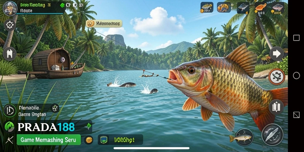 Tampilan menakjubkan dari gameplay PRADA188 dengan aksi memancing.