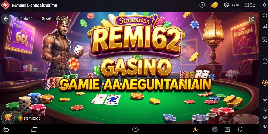 Tampilan utama gameplay REMI62 dengan aksi Kasino yang seru.