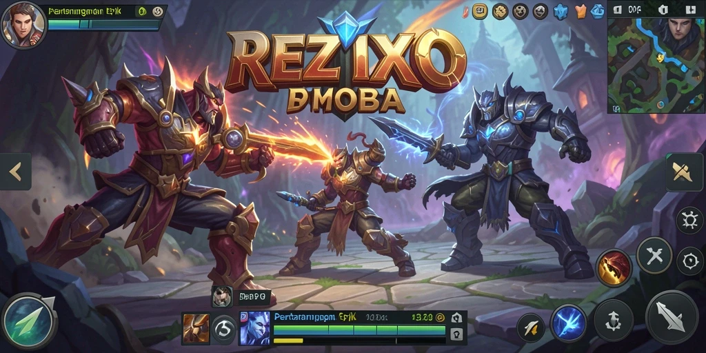 Tampilan aksi seru dalam gameplay REZIXO yang memikat.
